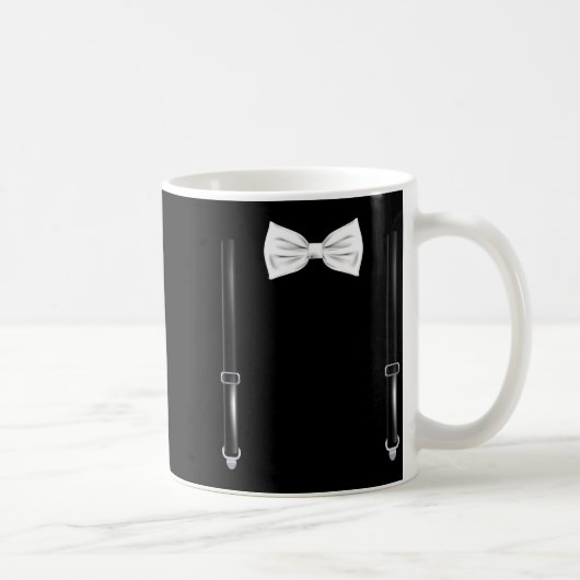 Bow Tie With Suspenders Funny Wedding And Special  コーヒーマグカップ (右)