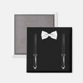 Bow Tie With Suspenders Funny Wedding And Special  マグネット (正面/裏面)