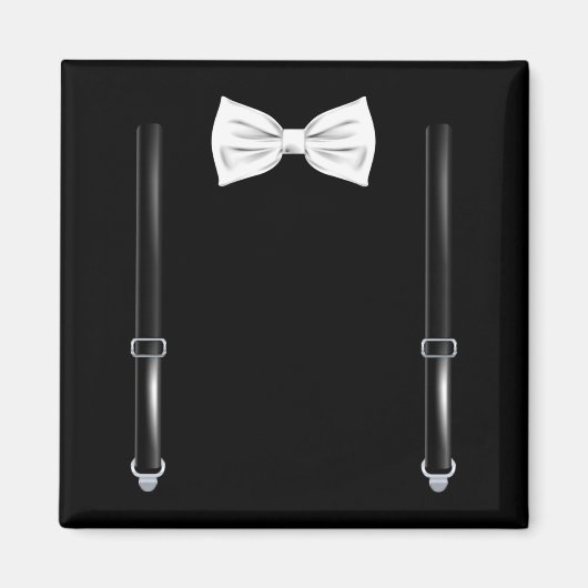 Bow Tie With Suspenders Funny Wedding And Special  マグネット (正面)