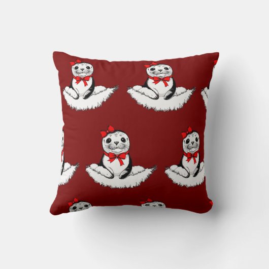 Bow-tiful Seal – Christmas Edition クッション (裏面)