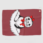 Bow-tiful Seal – Christmas Edition ゴルフタオル (横)