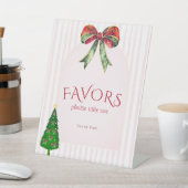 Bow Tis The Season Christmas Bridal Shower Favors 台座サイン (インサイチュ)