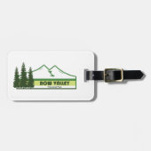 Bow Valley Provincial Park Green Stripes ラゲッジタグ (正面横)