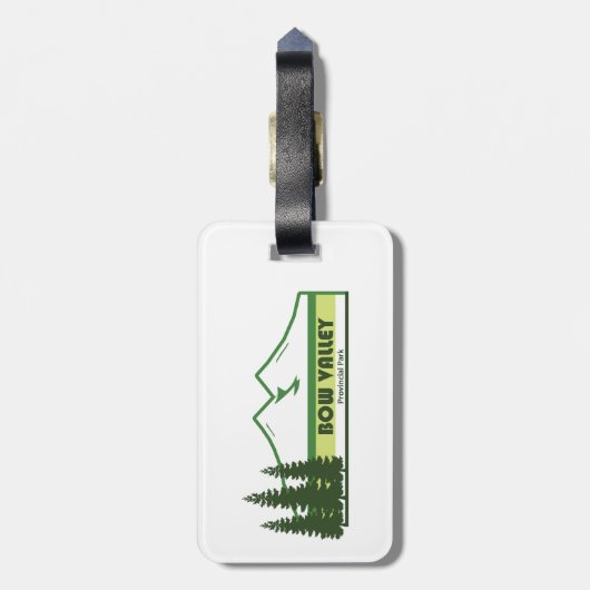 Bow Valley Provincial Park Green Stripes ラゲッジタグ (裏面縦)