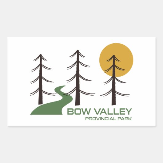 Bow Valley Provincial Park Trail 長方形シール (正面)
