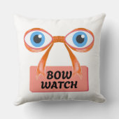 Bow Watch – Quirky Cartoon クッション (裏面)