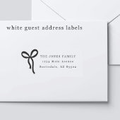 Bow Wedding Guest Address Labels シール