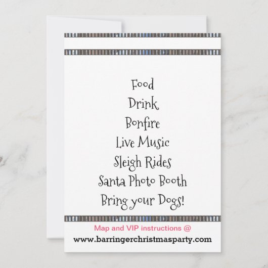 Bow Wow年間クリスマスパーティー 招待状 (裏面)