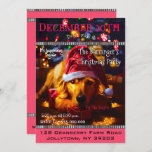 Bow Wow Big Santa Annual Christmasパーティー 招待状<br><div class="desc">パーティーの季節で毎年お前の季節だ最高の!この美しい幸せなフェスティバルピンクのゴールデンレトリバーのクリスマスパーティの招待状をチェックアウトし、楽しむために精神に入る！このカードは明るいカラフルを持つ優しい気持ちの一つなので、お客様が受け取った時に必ずエレガント驚くユニークだろう。すべての愛犬家がスマイルする。液体ストアでより美しいクリスマスグッズを参照。</div>