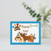 Bow Wow Dogありがとうはがき ポストカード (スタンド正面)