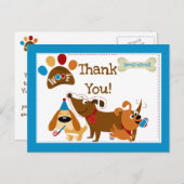 Bow Wow Dogありがとうはがき ポストカード (正面/裏面)