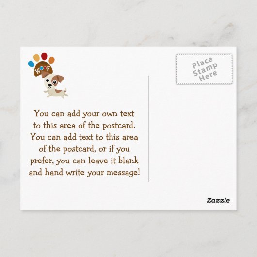 Bow Wow Dogありがとうはがき ポストカード (裏面)