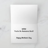 Bow Wow Wowあなたはおば素晴らし母の日 カード (内部)