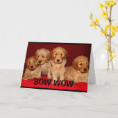 Bow Wow Wowあなたはおば素晴らし母の日 カード (黄色い花)