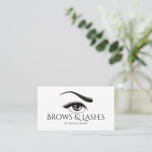 Bowel Microblading & Ailash Extensionsサロン 名刺 (スタンド正面)