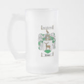 BOWENの家紋- BOWENの紋章付き外衣 フロストグラスビールジョッキ (左)