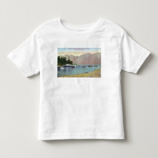 Bowenの島の連合汽船のHowe Soundの眺め トドラーTシャツ (正面)
