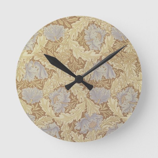 'Bower'壁紙デザイン ラウンド壁時計 (正面)