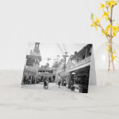 Bowery素晴らしい障害物競争コニーアイランド1903年 カード (黄色い花)