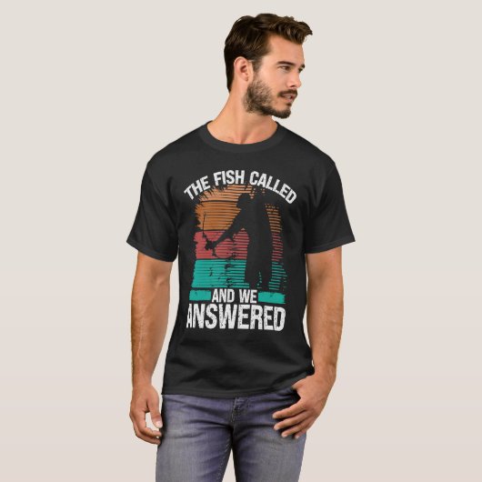 Bowfisher Fish Called and we Answered Bowfishing B Tシャツ (正面フル)
