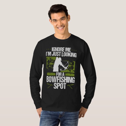 Bowfisher Fisherman Bowfishing Spot Archer Bowhunt Tシャツ (正面フル)