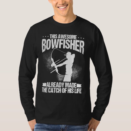 Bowfisher Groom Catch of my Life Bowfishing Hunter Tシャツ (正面)