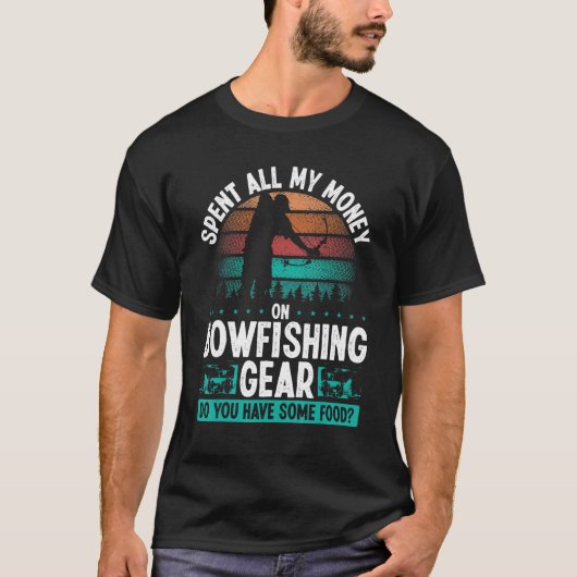 Bowfisher I need no Money Bowhunter Airboat Bowfis Tシャツ (正面)