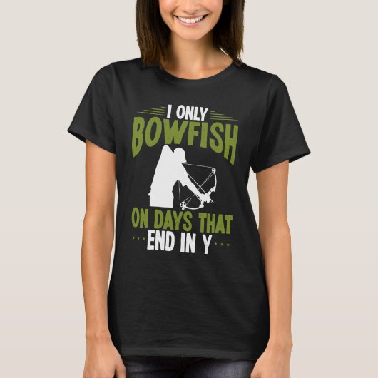 Bowfisher on days end in y Bowfishing Bowhunter Fi Tシャツ (正面)