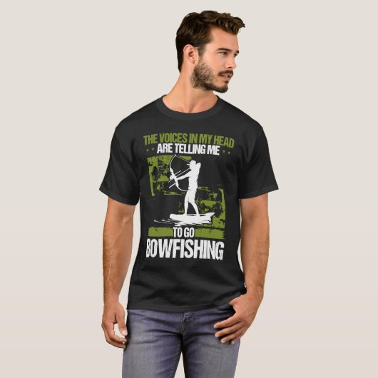 Bowfishing Airboat Bowhunter Bowfisher Fisherman A Tシャツ (正面フル)