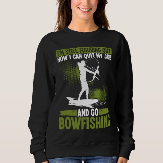 Bowfishing Bowhunter Fisherman Archer Airboat Bowf スウェットシャツ (正面)