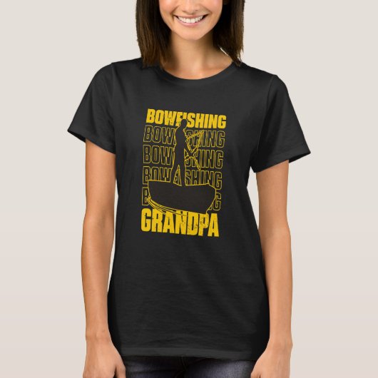Bowfishing Grandpa Bow Fishing Grandfather 2 Tシャツ (正面)