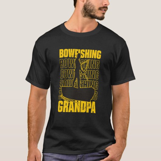 Bowfishing Grandpa Bow Fishing Grandfather  2 Tシャツ (正面)