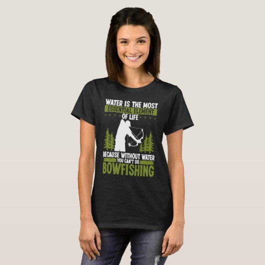 Bowfishing Lake Sea Bowfisher Airboat Bowhunter Bo Tシャツ (正面フル)
