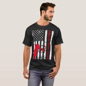 Bowfishing USA Flag Vintage great cool Tシャツ (正面フル)