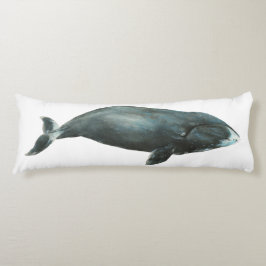Bowhead Whale Watercolor illustration ボディピロー