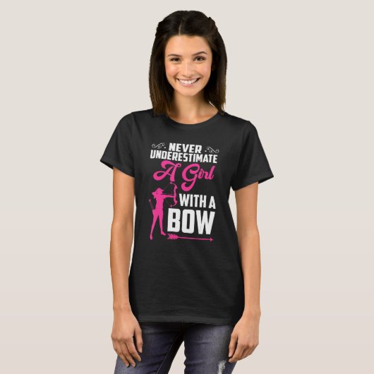 Bowhunter Shooting Fans Archery For Girls Women Tシャツ (正面フル)