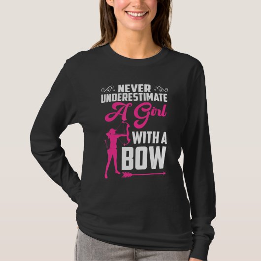 Bowhunter Shooting Fans  Archery For Girls Women Tシャツ (正面)