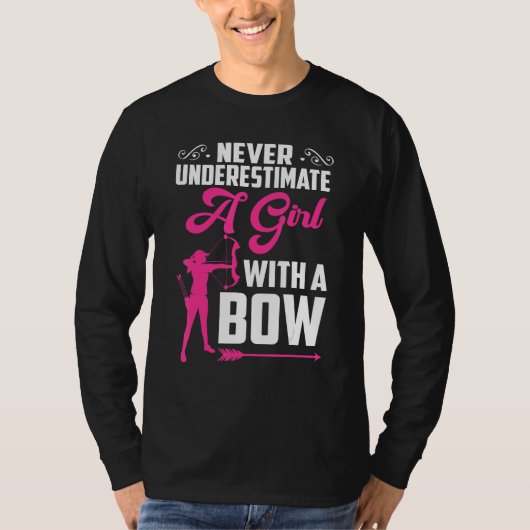 Bowhunter Shooting Fans  Archery For Girls Women Tシャツ (正面)