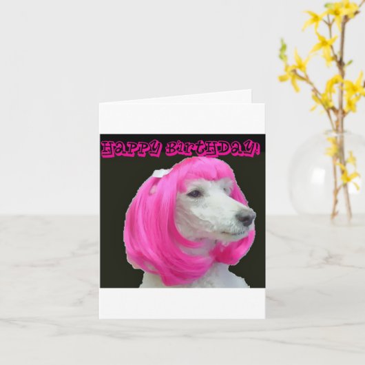 Bowieとの誕生日 カード (黄色い花)