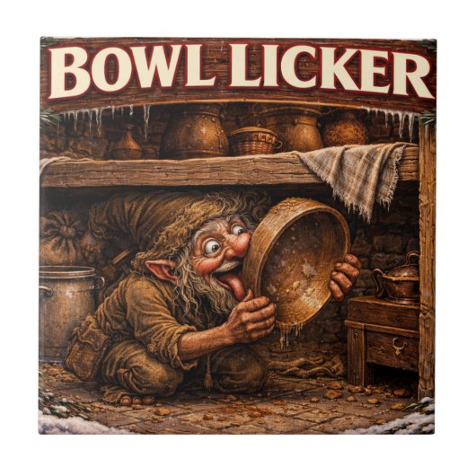 Bowl Licker Icelandic Yule Lad タイル (正面)