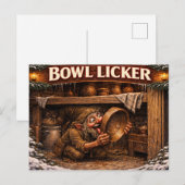 Bowl Licker Icelandic Yule Lad ポストカード (正面/裏面)