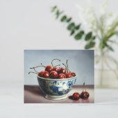 Bowl of Cherries Postcard ポストカード (スタンド正面)