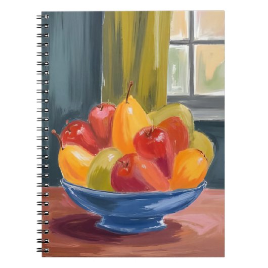Bowl of Fruit Watercolor Painting ノートブック (正面)