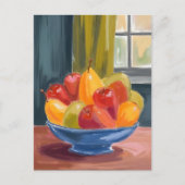 Bowl of Fruit Watercolor Painting ポストカード (正面)
