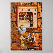 BOWL OF HYGEIA MONOGRAM Medicine, Pharmacy ポスター (正面)