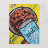 Bowl of Nuts Mixed Media Collage ポストカード (正面)