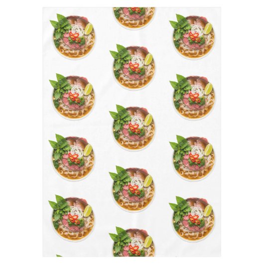 bowl of vietnamese PHO soup isolated on white テーブルクロス (正面)