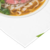 bowl of vietnamese PHO soup isolated on white テーブルクロス (アングル)