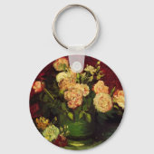 Bowl with牡丹とバラby Vincent van ゴッホ キーホルダー (裏面)