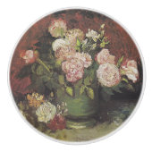 Bowl with牡丹とバラby Vincent van ゴッホ セラミックノブ (正面)